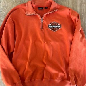Harley Davidson Pullover Quarter Zip L Long Sleeve Pull Over